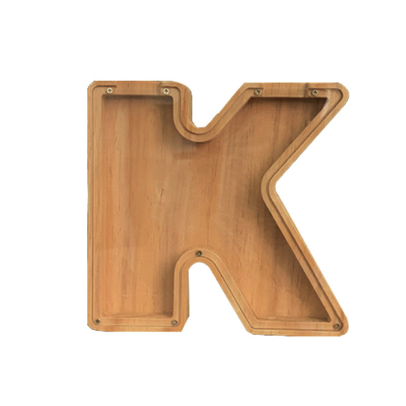 Letter K piggy Bank, Personalized piggy bank, wooden piggy bank, kids piggy bank, animal piggy bank, custom piggy bank, name piggy bank, coin bank for kids, nursery decor, kids room decor, personalized gift for kids, savings for kids.