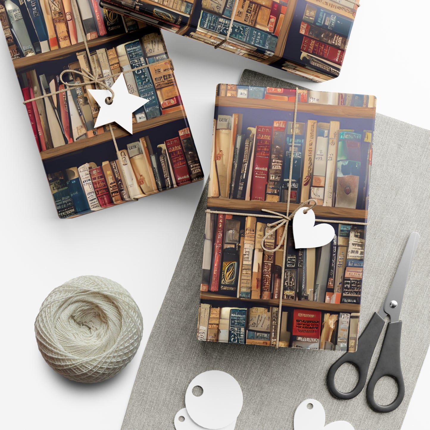 Book Shelf Gift Wrapping Paper