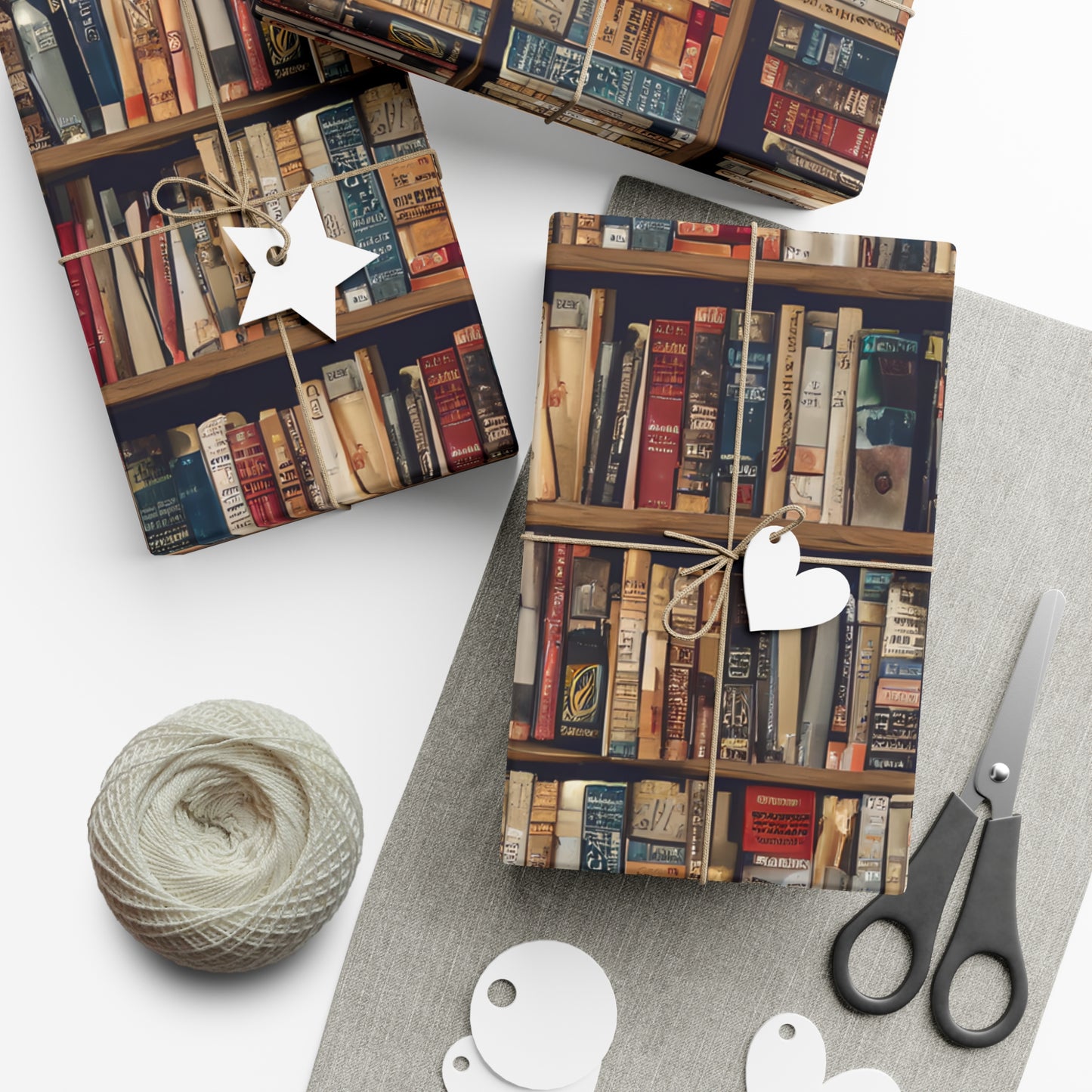Book Shelf Gift Wrapping Paper