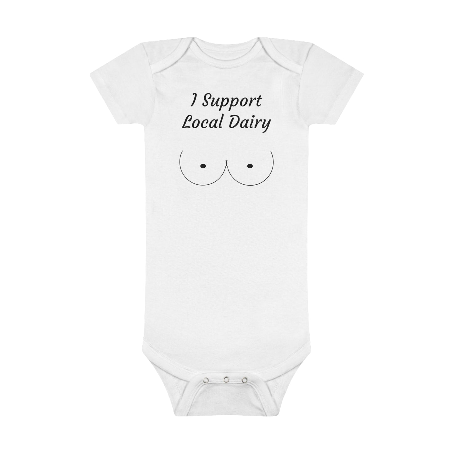 I Support Local Dairy Baby Short Sleeve Onesie®