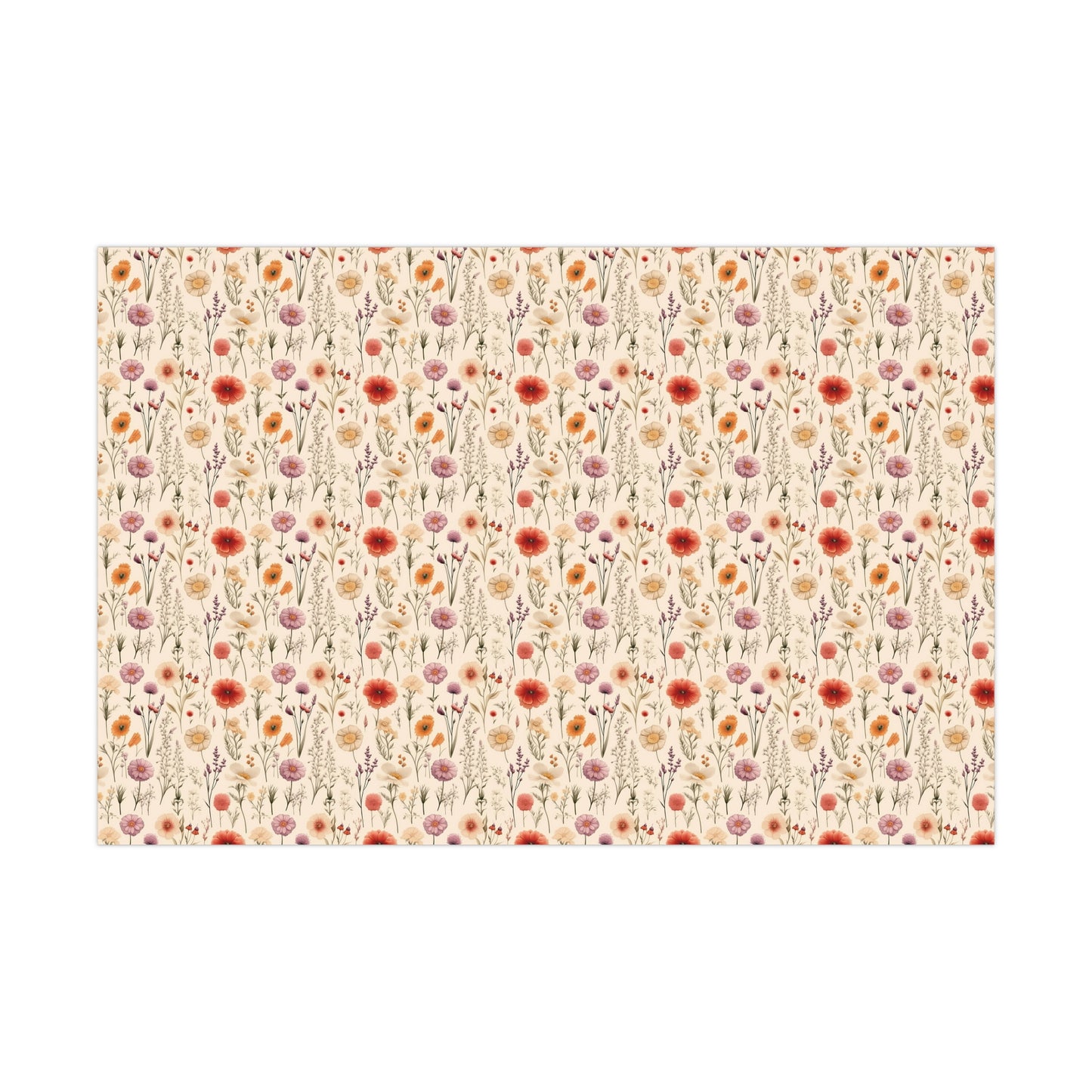Poppy Flower Gift Wrap Papers