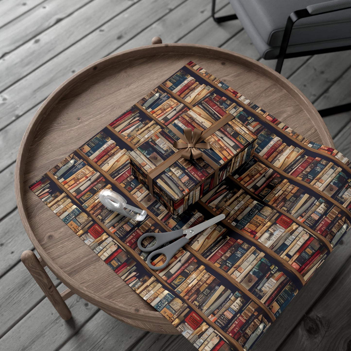 Book Shelf Gift Wrapping Paper