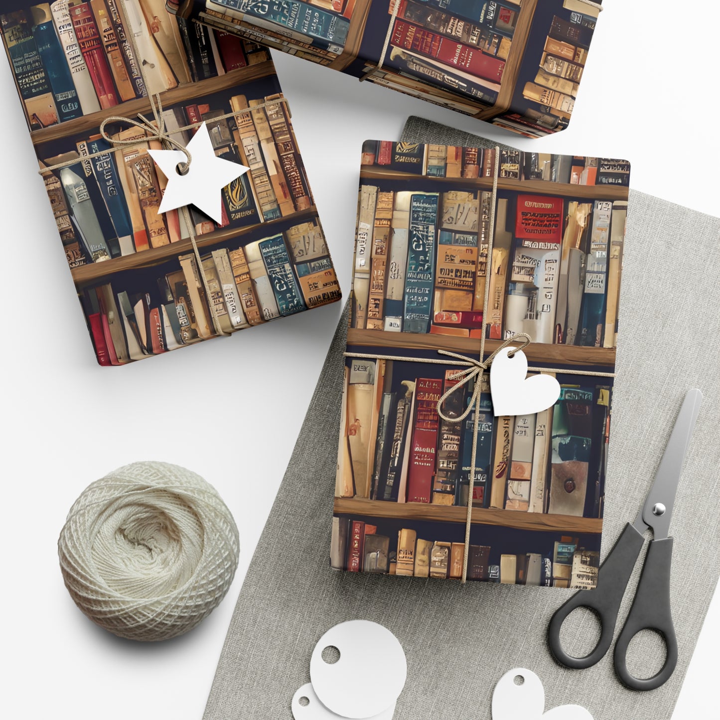 Book Shelf Gift Wrapping Paper