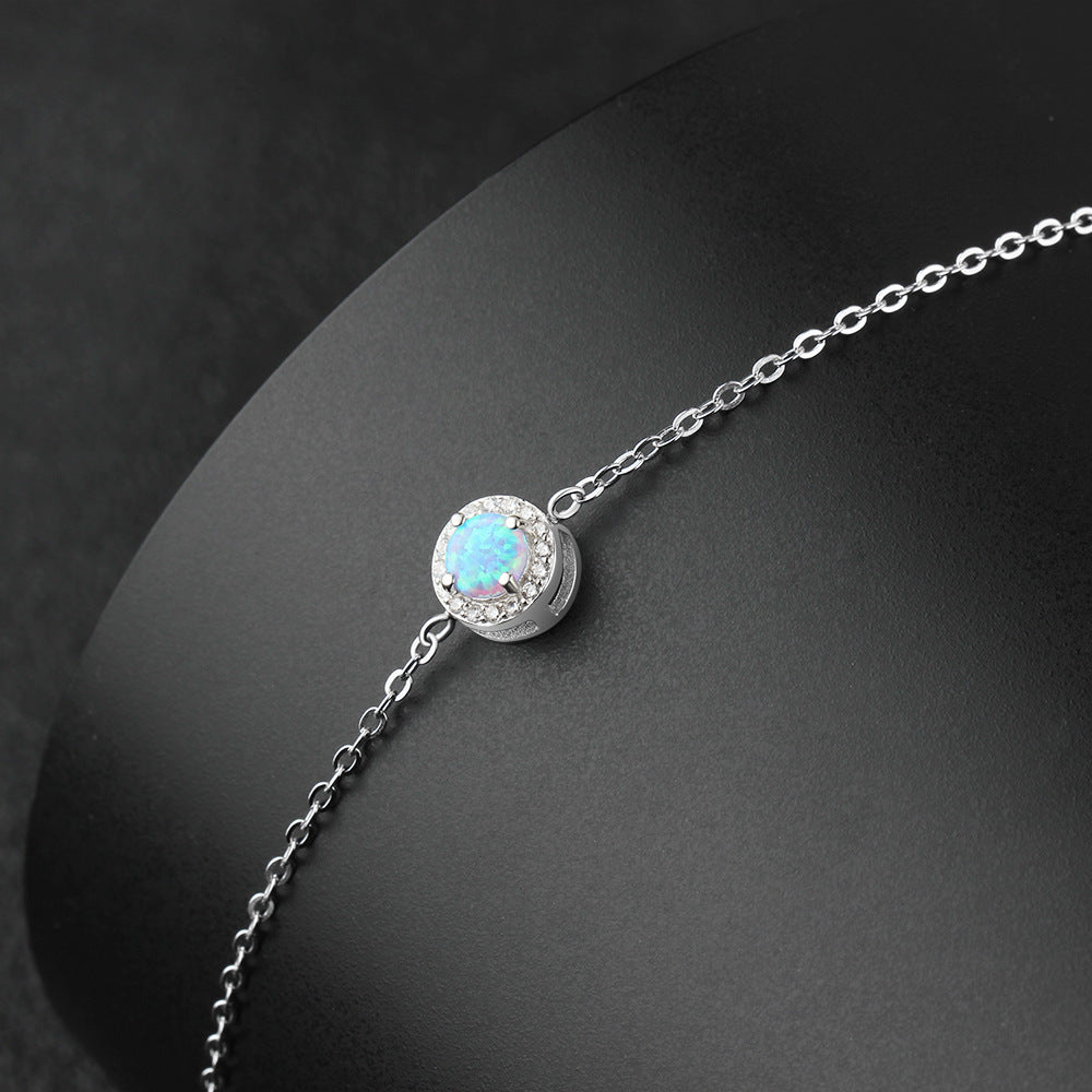 Sterling Silver Opal Bracelet
