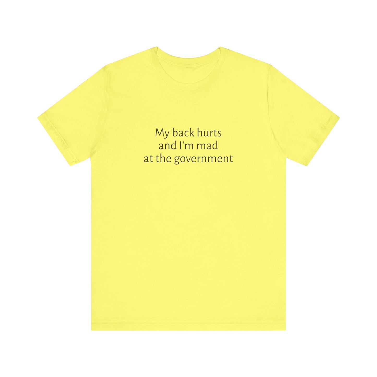 My Back Hurts & I'm Mad at the Government