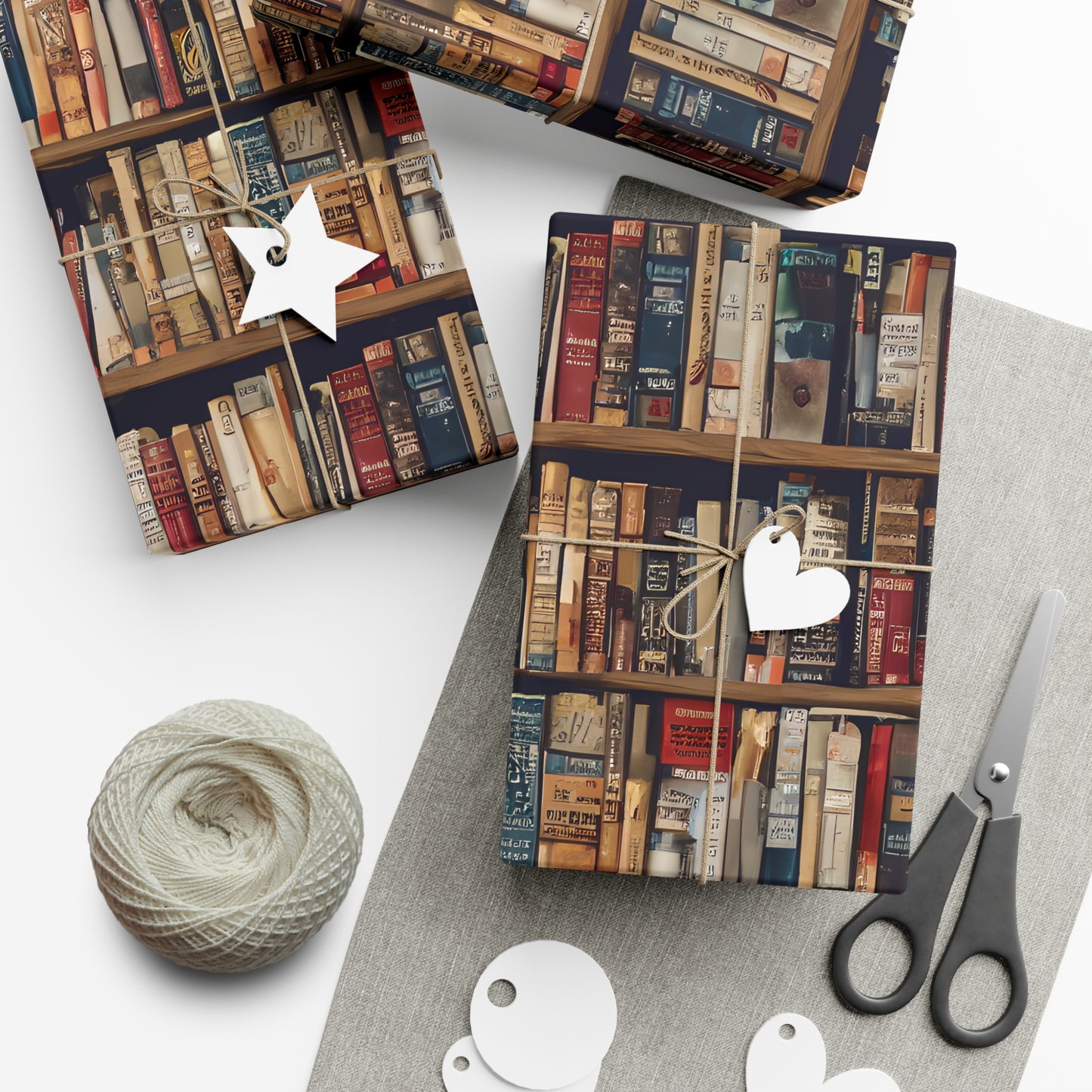 Book Shelf Gift Wrapping Paper