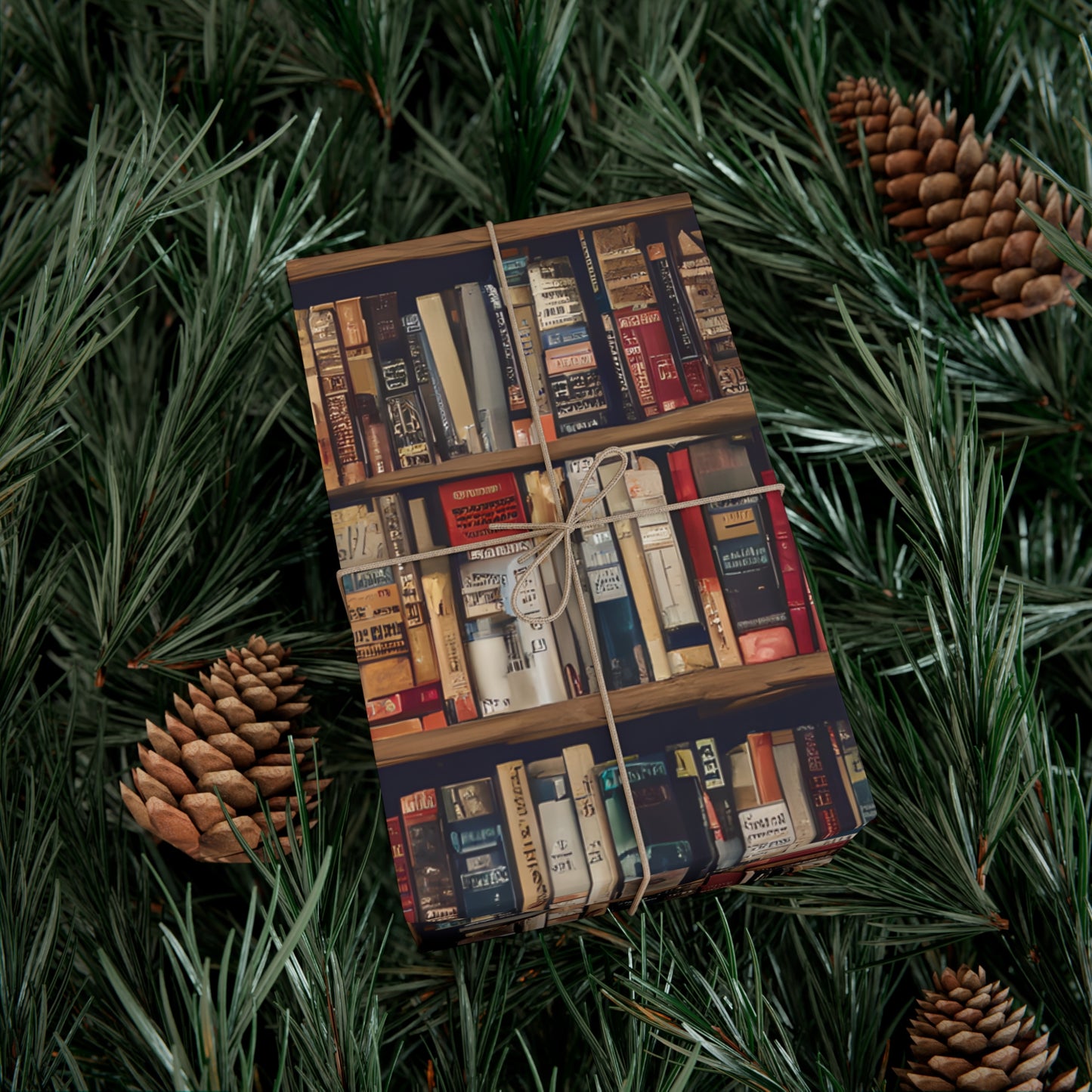 Book Shelf Gift Wrapping Paper