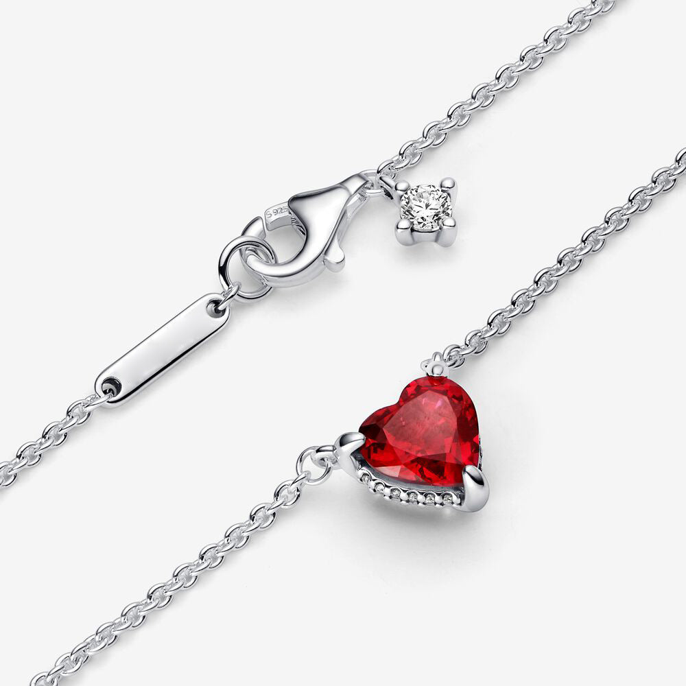 Heart-shaped Ruby Necklace