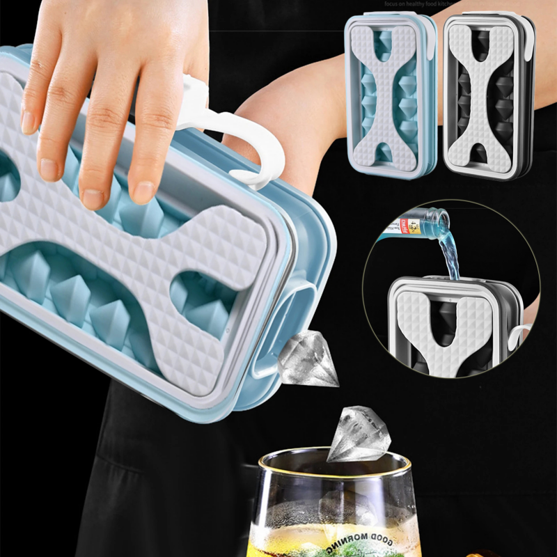 2in1 Portable Silicone Ice cube Maker Water Bottle
