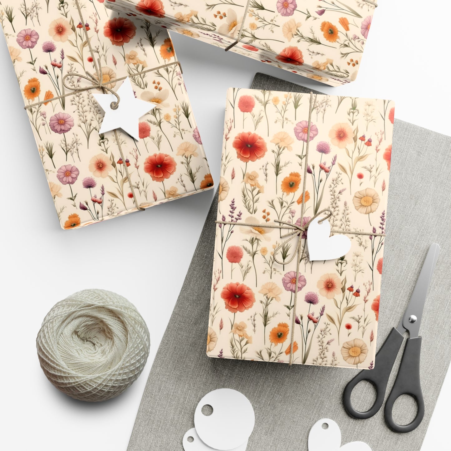 Poppy Flower Gift Wrap Papers
