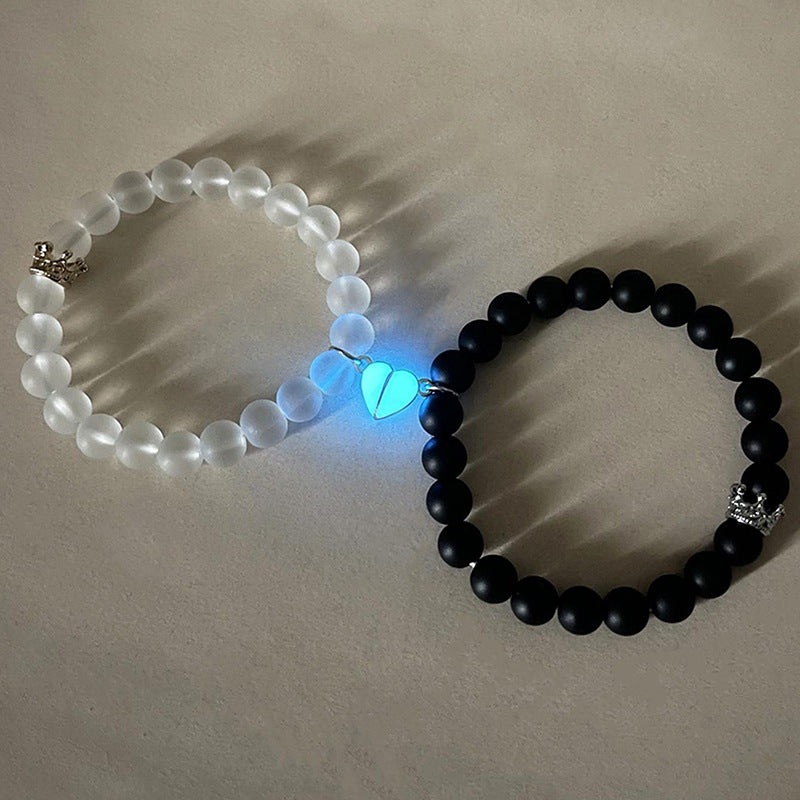 Luminous Heart & Crown Bracelet