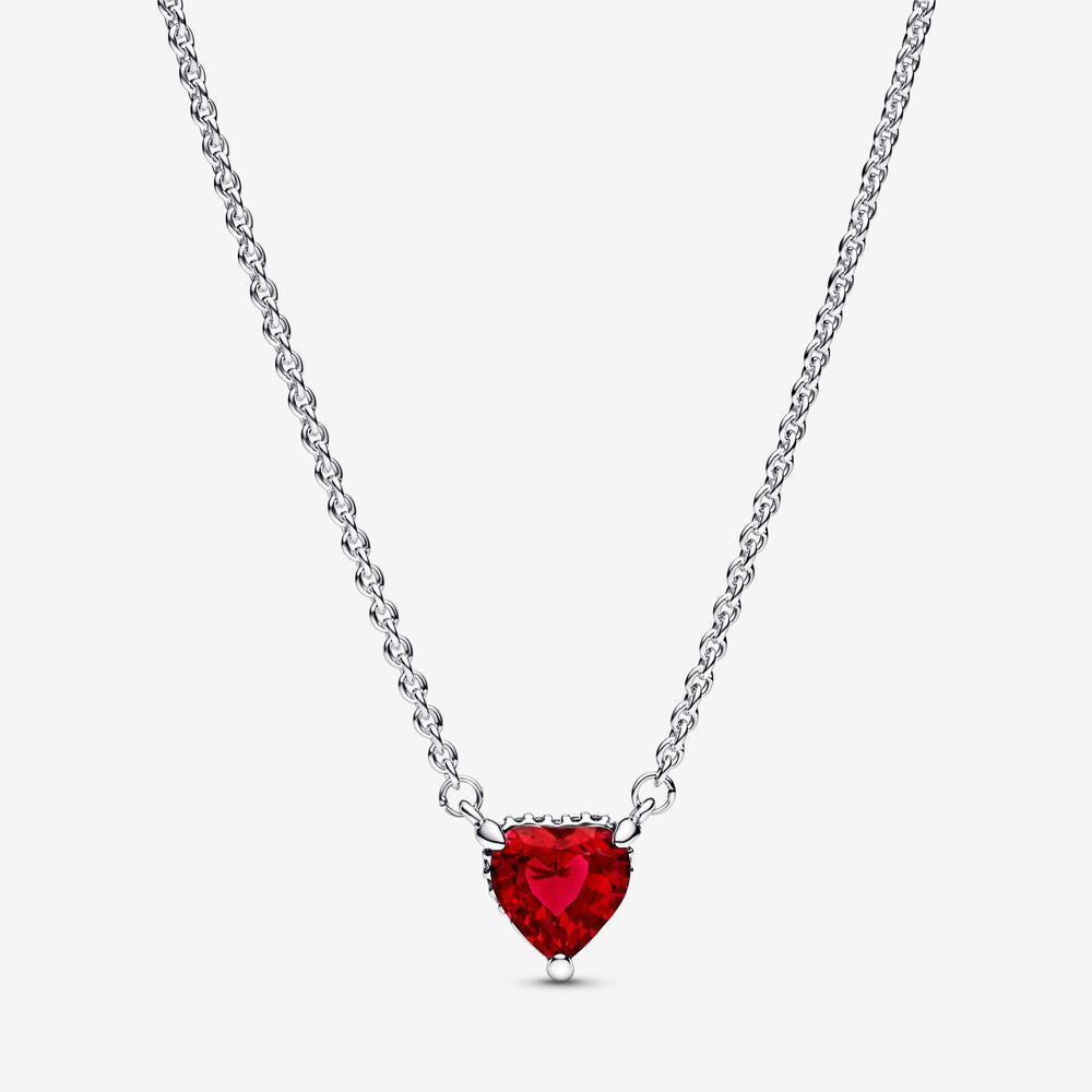 Heart-shaped Ruby Necklace