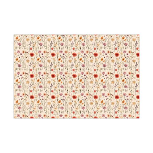 Poppy Flower Gift Wrap Papers
