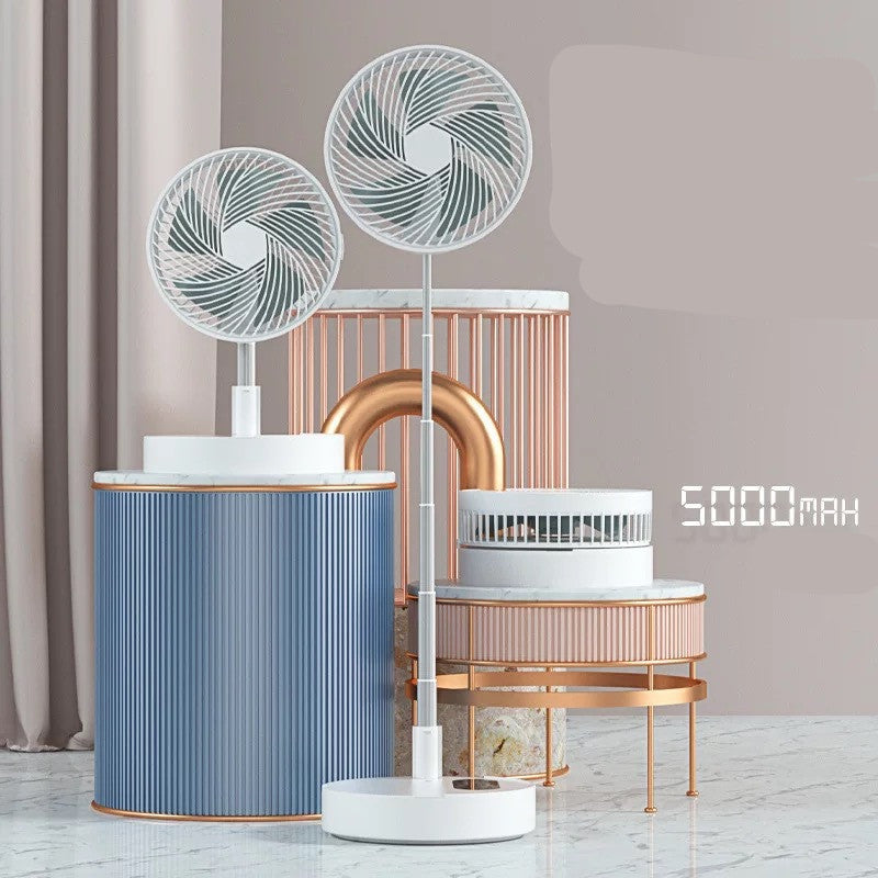 Portable folding fan, shaking head fan, remote control fan, personal fan, quiet fan, desk fan, travel fan, rechargeable fan, multiple wind speeds, long battery life.