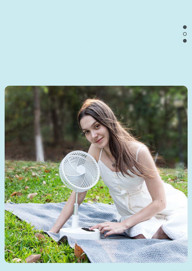 Portable folding fan, shaking head fan, remote control fan, personal fan, quiet fan, desk fan, travel fan, rechargeable fan, multiple wind speeds, long battery life.