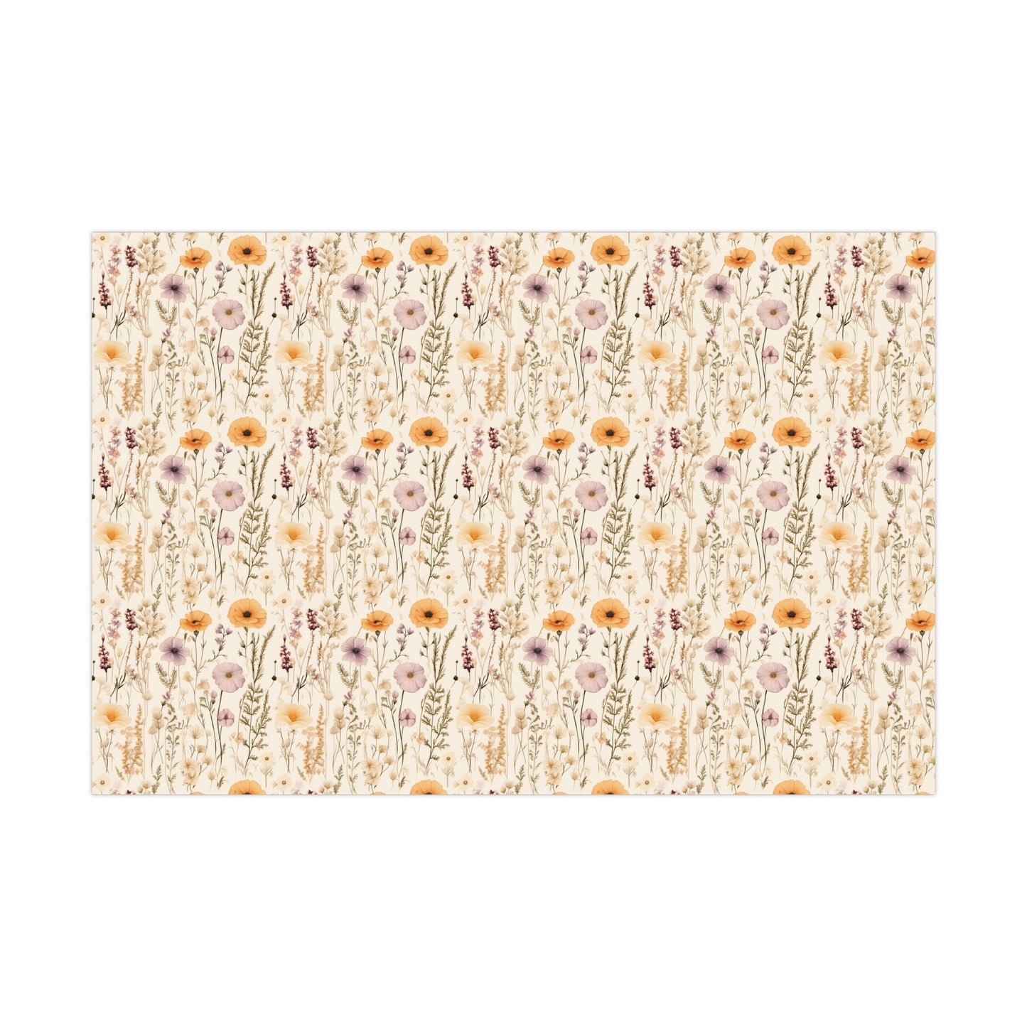 Spring Wildflower Gift Wrap Paper