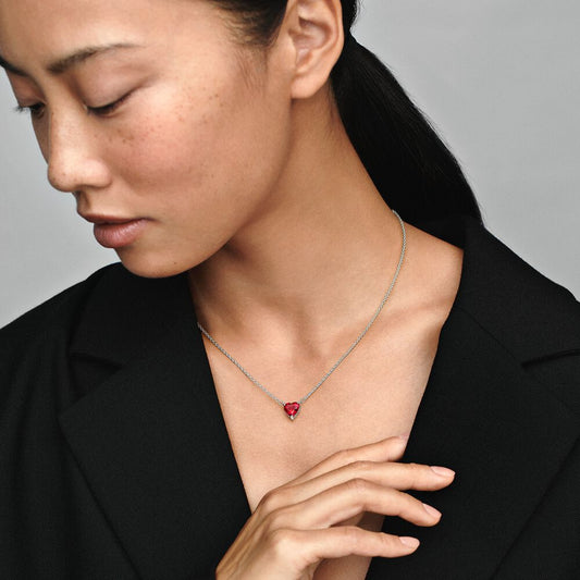 Heart-shaped Ruby Necklace