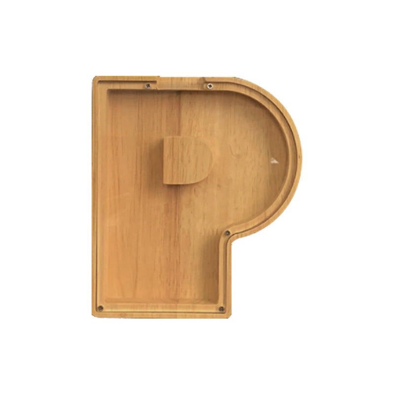 Letter P Piggy Bank, Personalized piggy bank, wooden piggy bank, kids piggy bank, animal piggy bank, custom piggy bank, name piggy bank, coin bank for kids, nursery decor, kids room decor, personalized gift for kids, savings for kids.