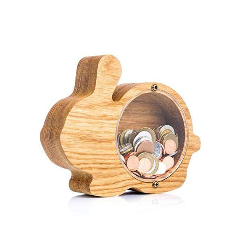 rabbit piggy bank, Personalized piggy bank, wooden piggy bank, kids piggy bank, animal piggy bank, custom piggy bank, name piggy bank, coin bank for kids, nursery decor, kids room decor, personalized gift for kids, savings for kids.