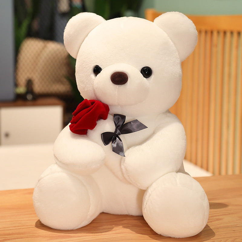 Roses Teddy Bear Plush Pillow