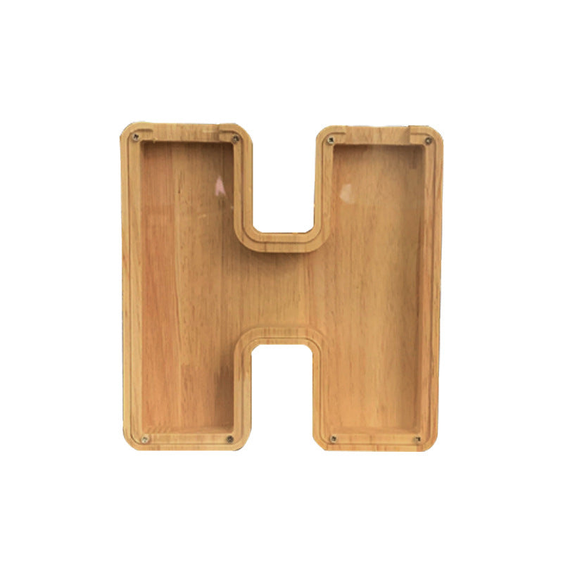 Letter H piggy Bank, Personalized piggy bank, wooden piggy bank, kids piggy bank, animal piggy bank, custom piggy bank, name piggy bank, coin bank for kids, nursery decor, kids room decor, personalized gift for kids, savings for kids.
