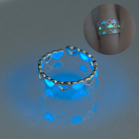 Luminous Heart Ring Adjustable Ring