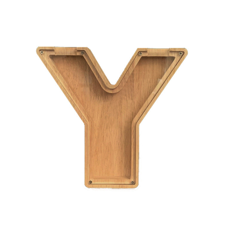 Letter Y Piggy Bank, Personalized piggy bank, wooden piggy bank, kids piggy bank, animal piggy bank, custom piggy bank, name piggy bank, coin bank for kids, nursery decor, kids room decor, personalized gift for kids, savings for kids.