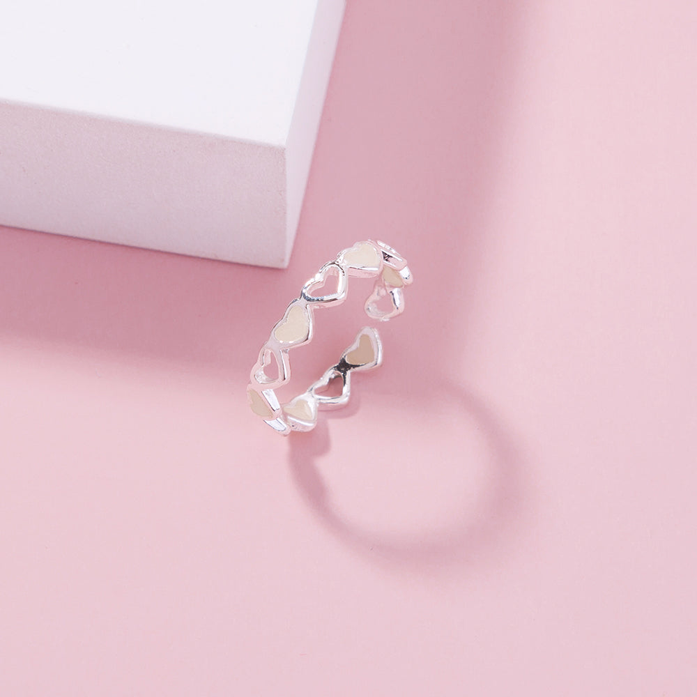 Luminous Heart Ring Adjustable Ring