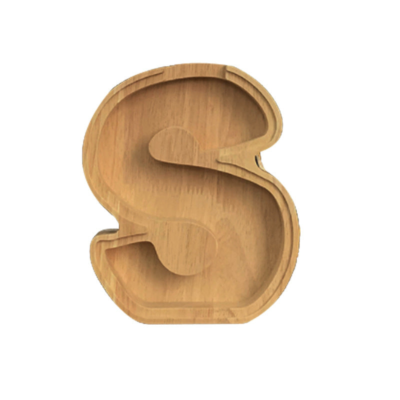 Letter S piggy Bank, Personalized piggy bank, wooden piggy bank, kids piggy bank, animal piggy bank, custom piggy bank, name piggy bank, coin bank for kids, nursery decor, kids room decor, personalized gift for kids, savings for kids.
