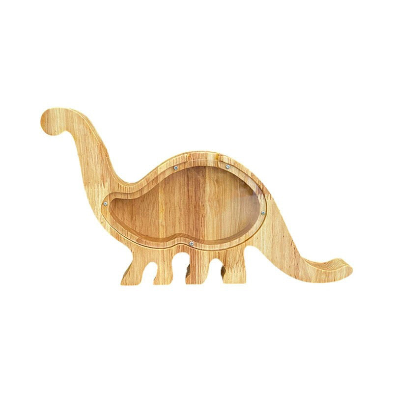 Branchiosaurus piggy bank, dino piggy bank, dinosaur piggy bank, Personalized piggy bank, wooden piggy bank, kids piggy bank, animal piggy bank, custom piggy bank, name piggy bank, coin bank for kids, nursery decor, kids room decor, personalized gift for kids, savings for kids. 